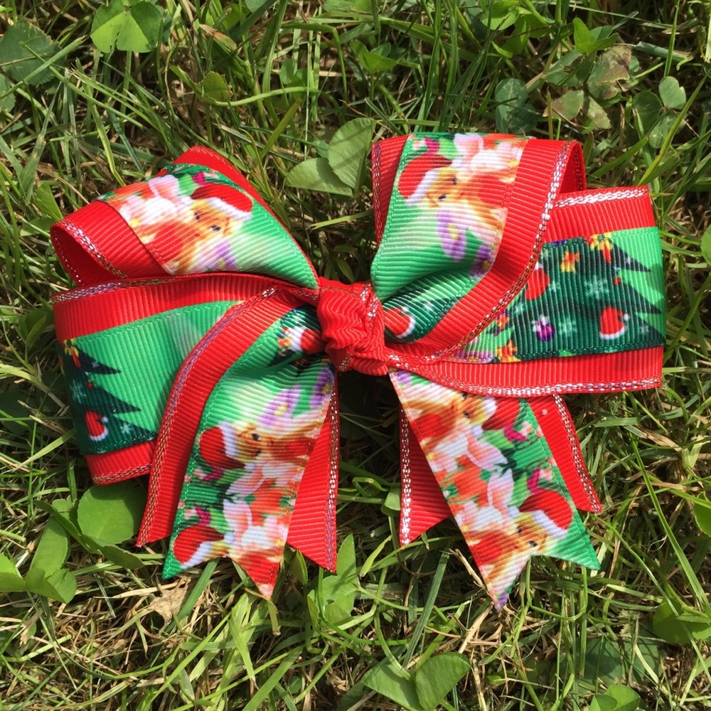 Christmas Tinkerbell Hair Bow